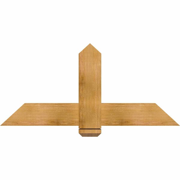 Ekena Millwork Eugene Rough Sawn Timber Gable Bracket, Western Red Cedar, 48"W x 22"H x 2"D x 6"F, 11/12 Pitch GBW048X22X0206EUG00RWR - main